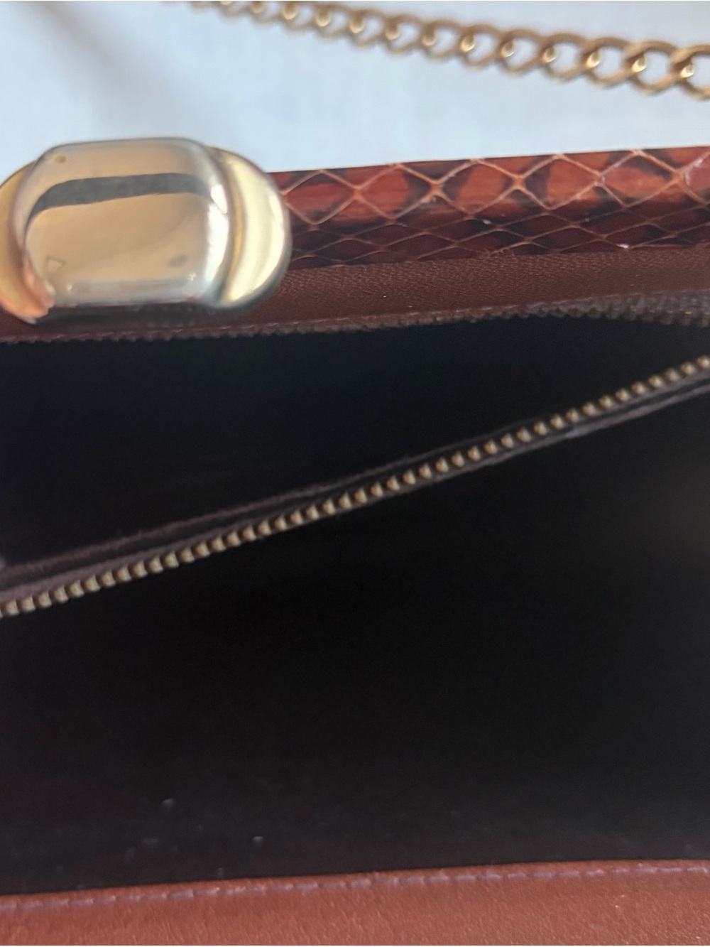 Brown python bag - Picture 7 of 14